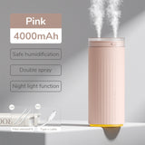 Small 500ml Desk Humidifier with Night Light & Quiet Mist