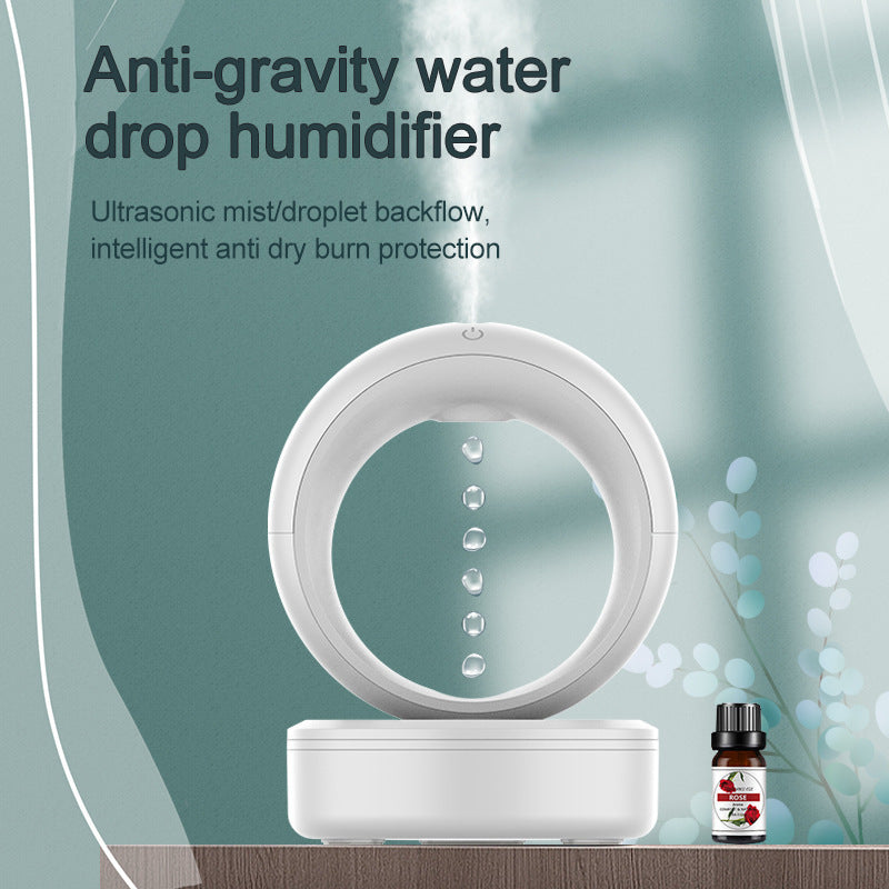 Anti-Gravity Air Humidifier – Levitating Water Drop Fogger mit ultrasonischer Nebeltechnologie und intelligentem Trockenbrandschutz.