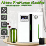 160ml Scent Diffuser with built-in fan, low noise, LCD display, and 4-stage timer for effective fragrance diffusion.